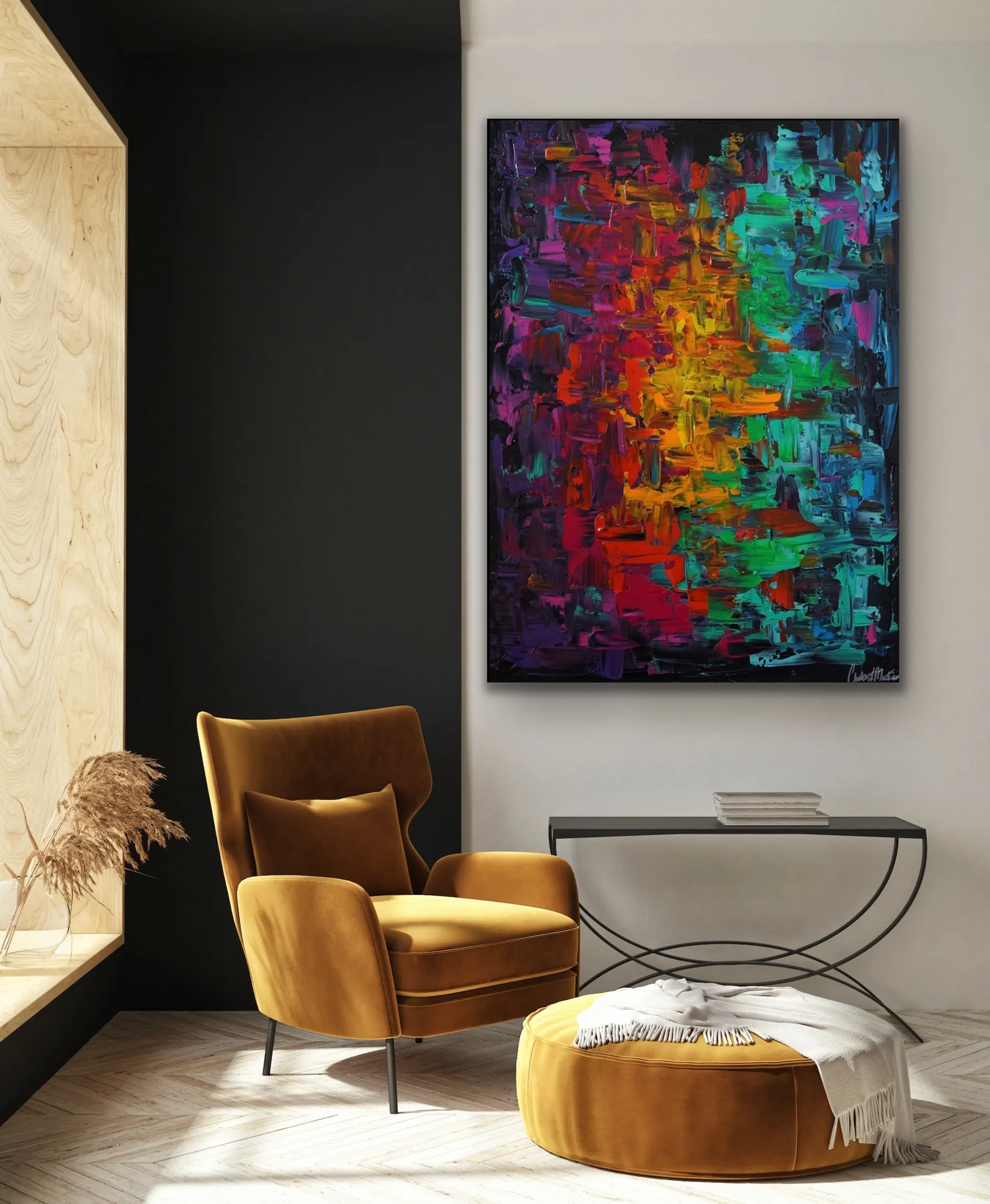 E is for Electric — acrylic painting by Chelse Leigh
