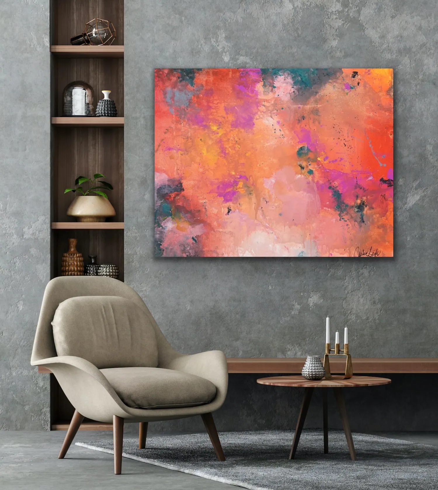 S is for Smooth — acrylic painting by Chelse Leigh