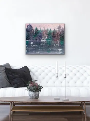 Winter Fairy Lake — acrylic painting by Chelse Leigh